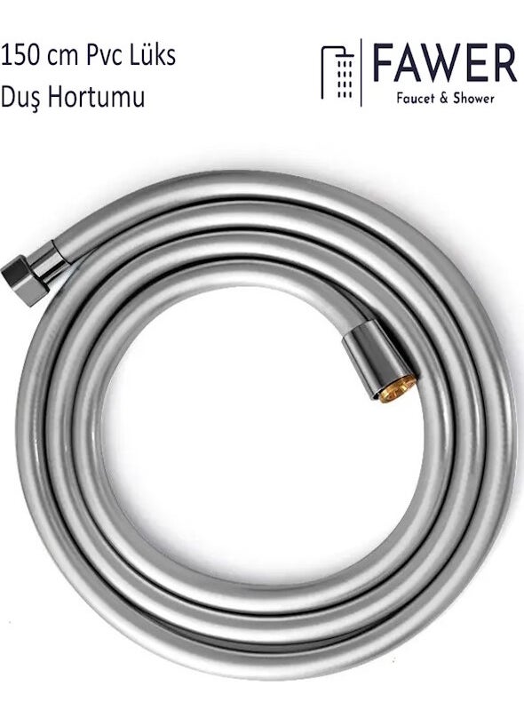 FAWER Faucet & Shower PVC 150 cm Gray Luxury Shower Hose  - Image 1