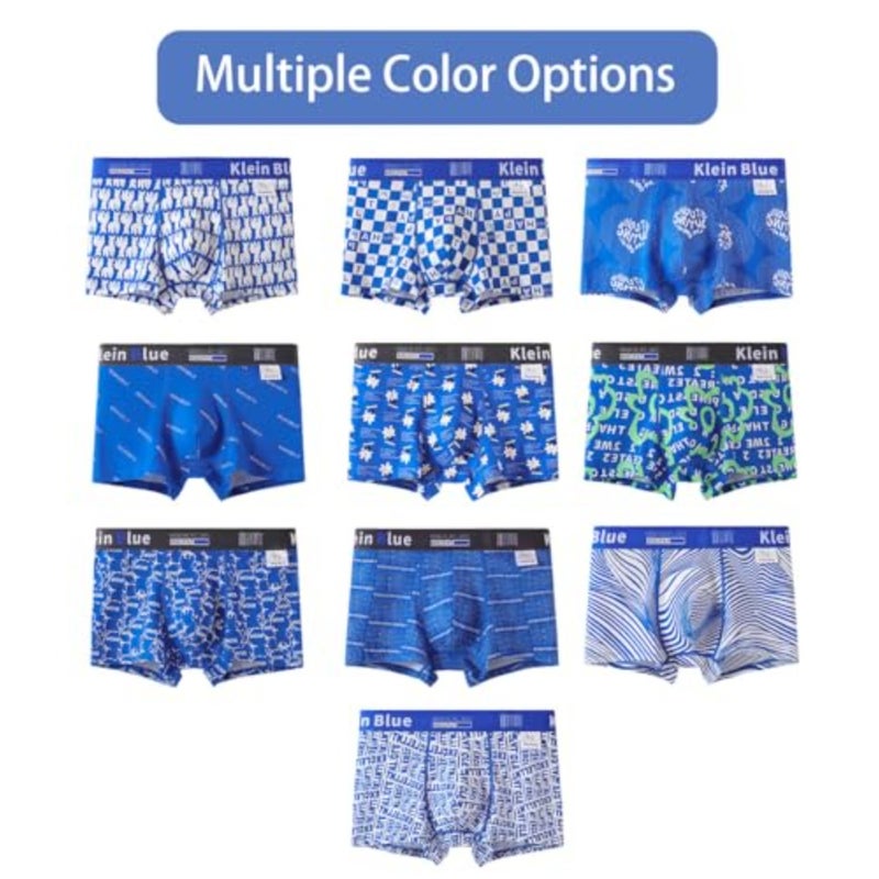 Men's Underwear Boxer Briefs, Soft Cotton Stretch Underwear for Men, Cute Boxer Brief Panties Multi-Packs - Image 5