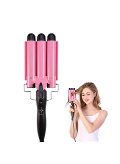 Semme Hair Curling Roll Ceramic IronTemperature Adjustable Portable 3 Barrels 4 Size Iron Wand Curler DIY Curly Hair Styling Tools22mm 