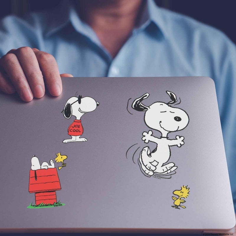 Open Road Brands Peanuts Snoopy Adhesive Vinyl Decals - Fun Set of Snoopy Stickers for Car, Window, Water Bottle or Laptop, 1 Pack (5 Count) - Image 5