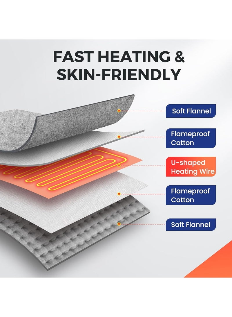 general Unisex Electric Foot Warmer with Heating Pad Electric foot warmer with LCD display and 9 temperature settings, heating foot warmer for bed, under table, office, home - Image 3