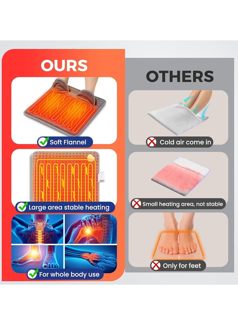 general Unisex Electric Foot Warmer with Heating Pad Electric foot warmer with LCD display and 9 temperature settings, heating foot warmer for bed, under table, office, home - Image 4