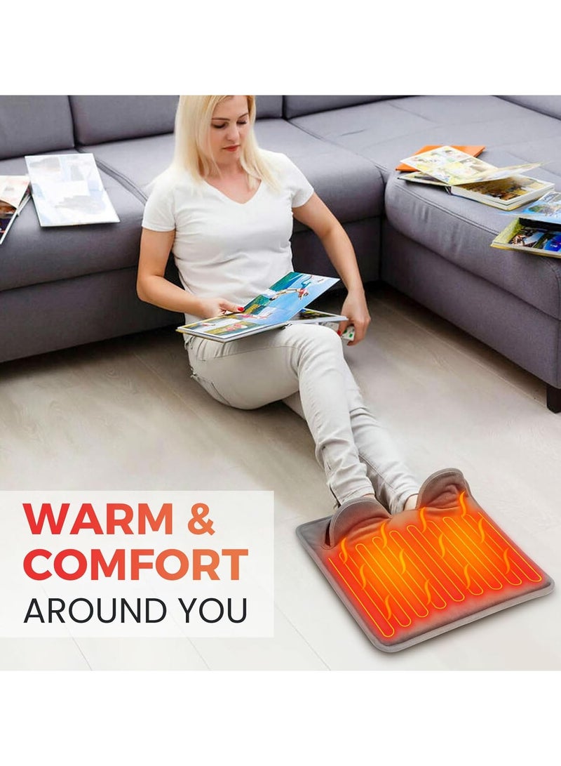 general Unisex Electric Foot Warmer with Heating Pad Electric foot warmer with LCD display and 9 temperature settings, heating foot warmer for bed, under table, office, home - Image 5