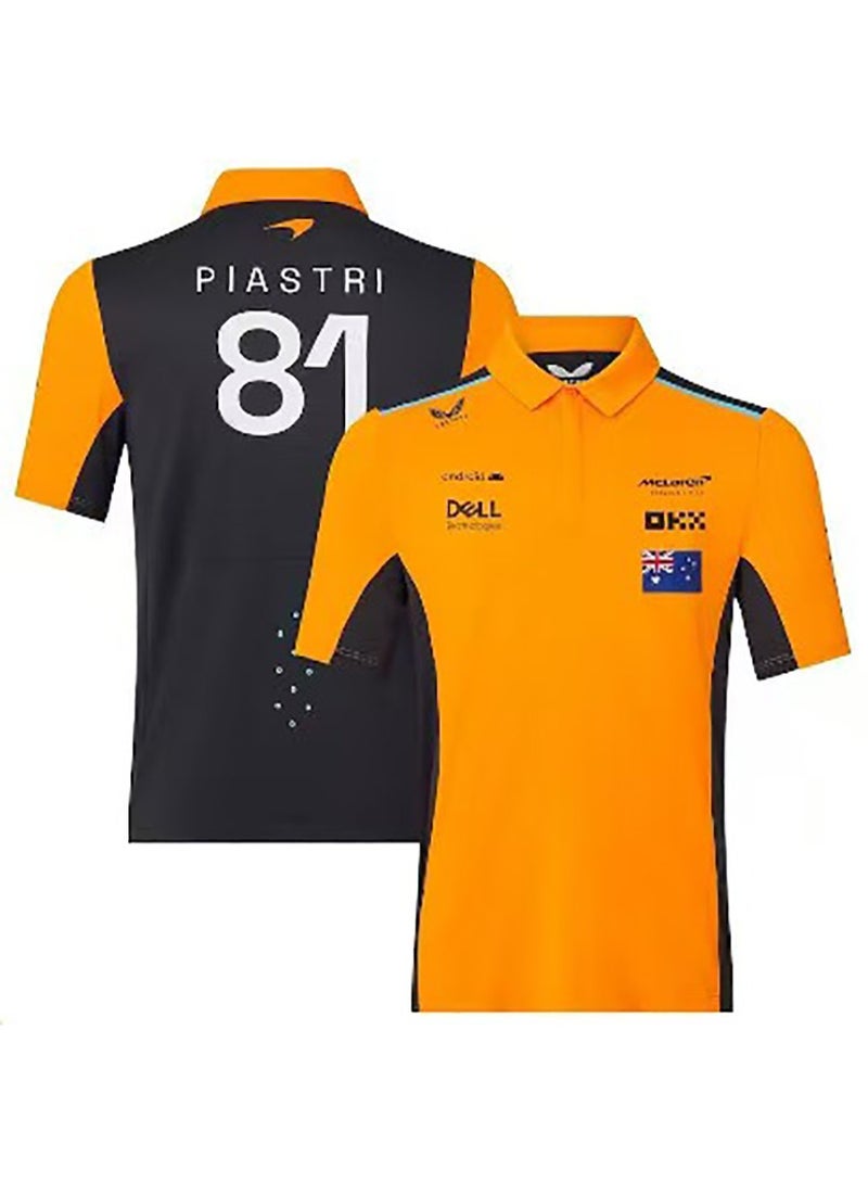 McLaren F1 McLaren Team Oscar Piastri #81 Short-Sleeve Polo T-Shirt size M
