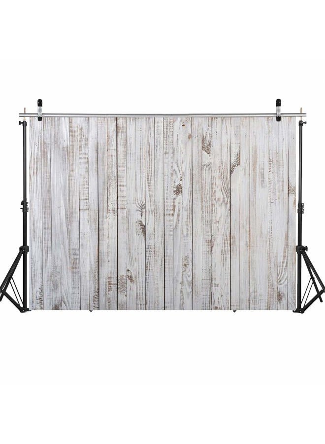 WOLADA 7X5FT Vintage Wood Backdrop Retro Rustic White Gray Wooden Floor Backdrops for Photography Kids Adult Photo Booth Video Shoot Vinyl Studio Prop 11890 - Image 2