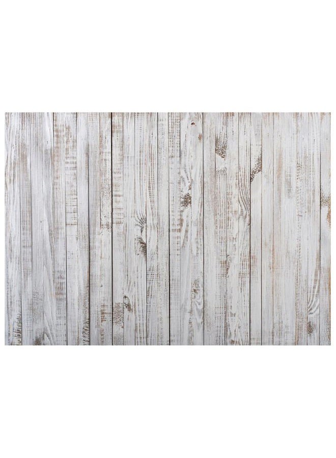 WOLADA 7X5FT Vintage Wood Backdrop Retro Rustic White Gray Wooden Floor Backdrops for Photography Kids Adult Photo Booth Video Shoot Vinyl Studio Prop 11890 - Image 1