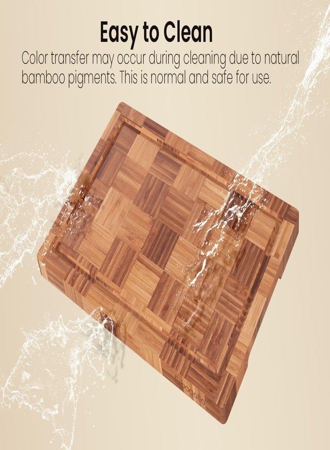 Fibogollo Bamboo Cutting Boards for Kitchen Meal Prep, Cooking & Serving Board Set (3 Pcs) - Image 4