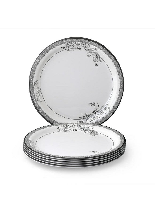 Superware سوبر وير | ميلامين نقي | مجموعة أطباق بوفيه - دانتيل فضي 12.5” (6 قطع)  - Image 1