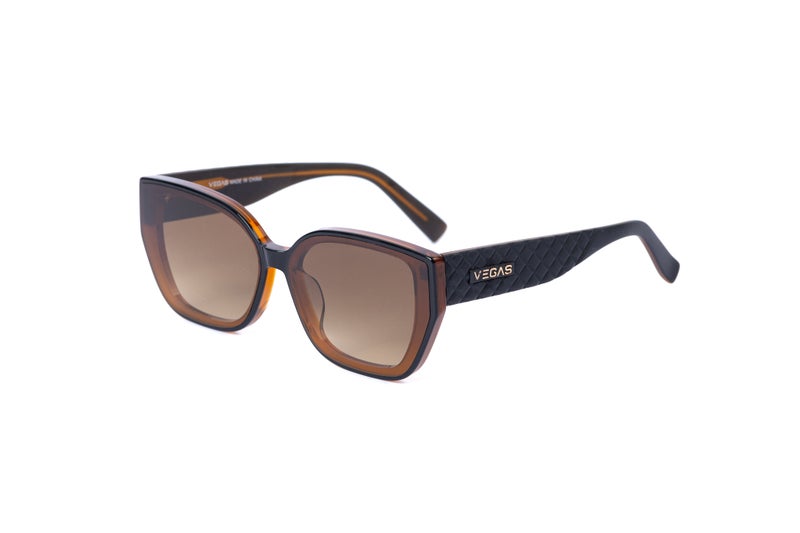 VEGAS Full Rim Cat Eye Women saddle Brown  Sunglasses VG8601 C2 - Image 3