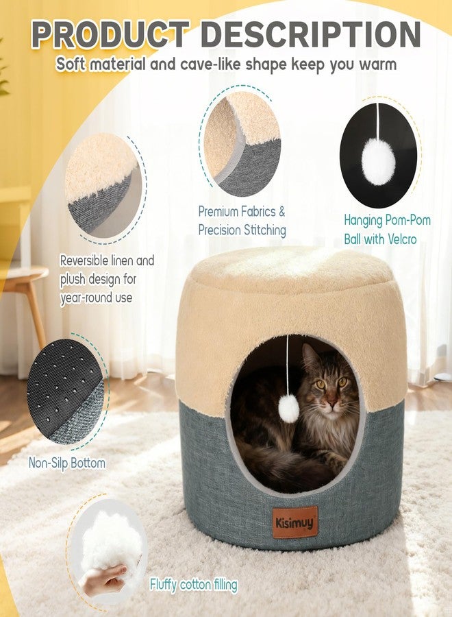 KISIMUY 2-in-1 Foldable Cat Bed for Indoor Cats, Cat Cave & Sofa Bed - Image 3