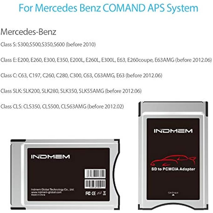 rayihni PCMCIA TO SD CARD MEMORY CARD ADAPTER SDHC TO PC CARD CONVERTER READER FOR MERCEDES BENZ S, E, C, GLK, CLS CLASS COMAND APS SYSTEM MEDIA PLAYER - Image 2