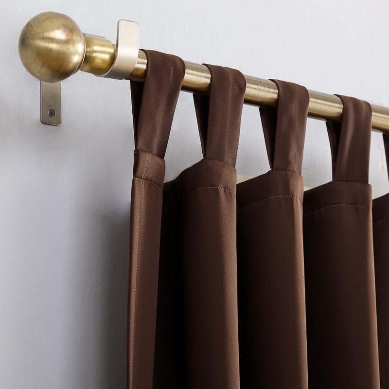 Sun Zero Easton Energy Saving Blackout Tab Top Curtain Panel, 40" x 84", Chocolate - Image 2