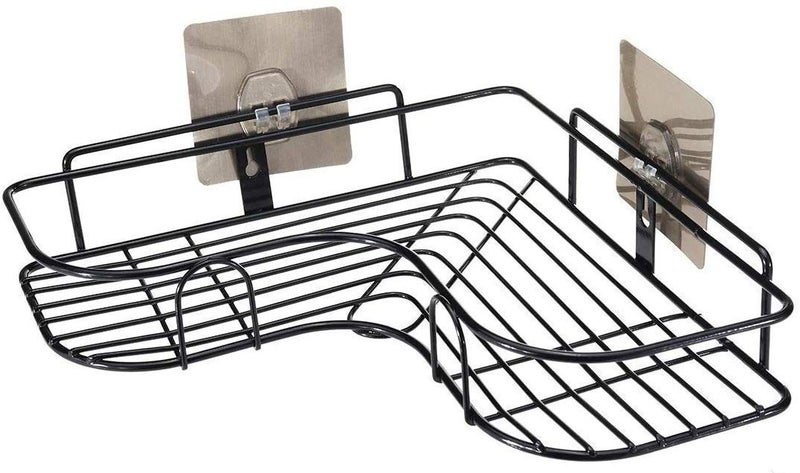 DHVAJ Bathroom Corner RackShelf Organizer StorageShelves Corner Metal 142 X 24 X 10 Inch Black - Image 1