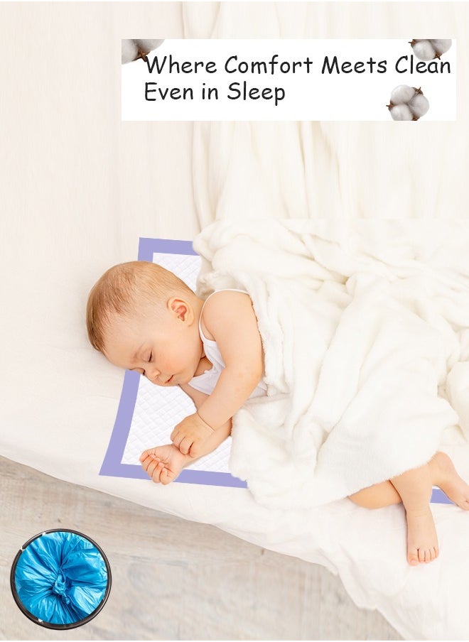 Cute 'n' Cuddle Cute 'n' Cuddle Disposable Changing Mat 60cmX45cm (90, Blue) With 90 Scented bags Blue  - Image 5