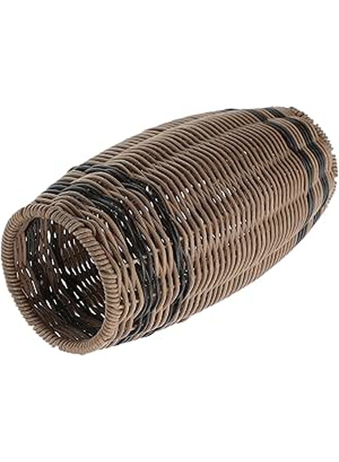 Hand Woven Rattan Tall Vase for Floor or Desktop Boho Home Office Decor Flower Arrangement - Image 1