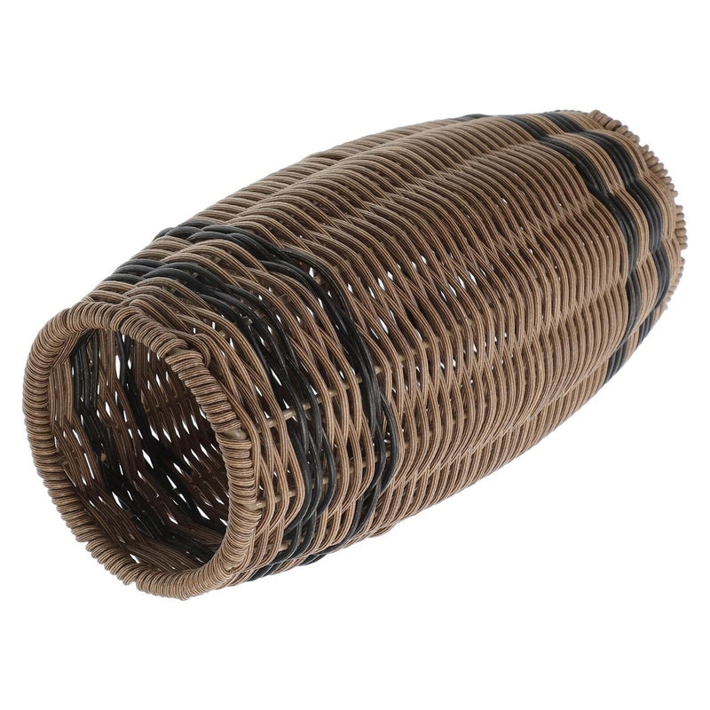 Hand Woven Rattan Tall Vase for Floor or Desktop Boho Home Office Decor Flower Arrangement - Image 2
