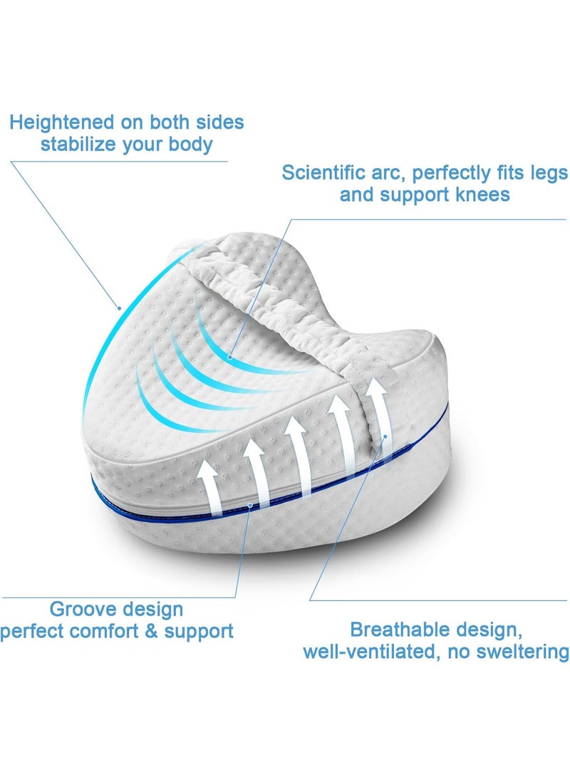 NANAO وسادة الركبة، وسادة الركبة للنائمين على الجانب، وسادة الركبة من الذاكرة، مناسبة لتخفيف آلام الساق والظهر والركبة، تحسين جودة النوم، وسادة جانبية على شكل فراشة وسادة الساق - Image 3