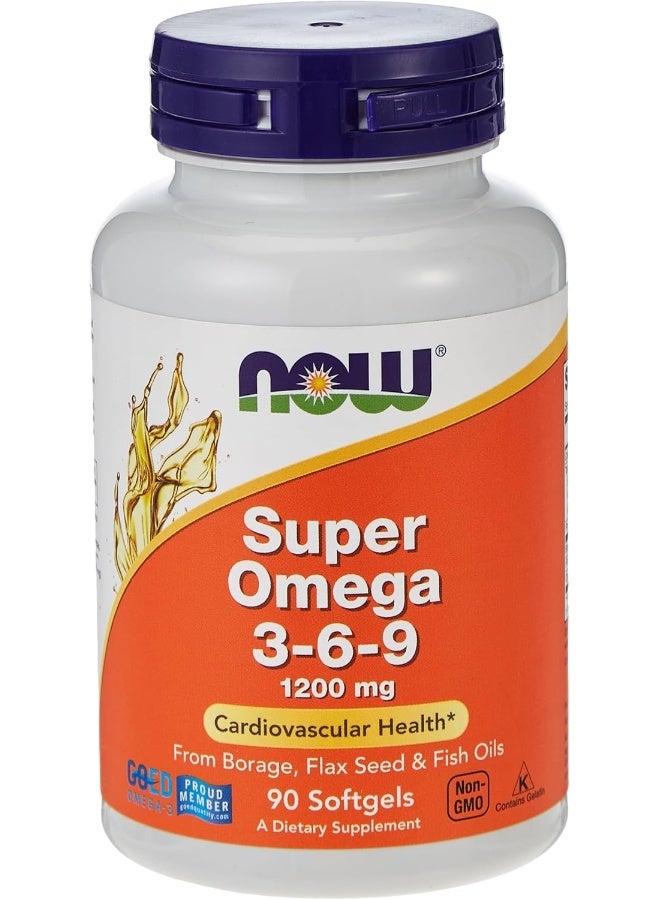 Now Super Omega 3-6-9 1200 Mg Softgels - 90 - Image 1