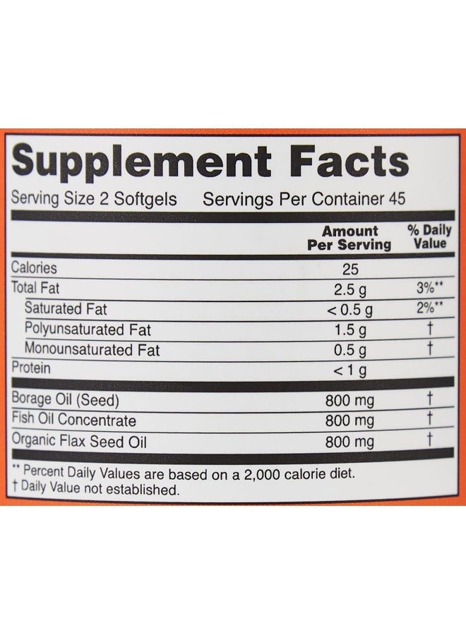 Now Super Omega 3-6-9 1200 Mg Softgels - 90 - Image 4
