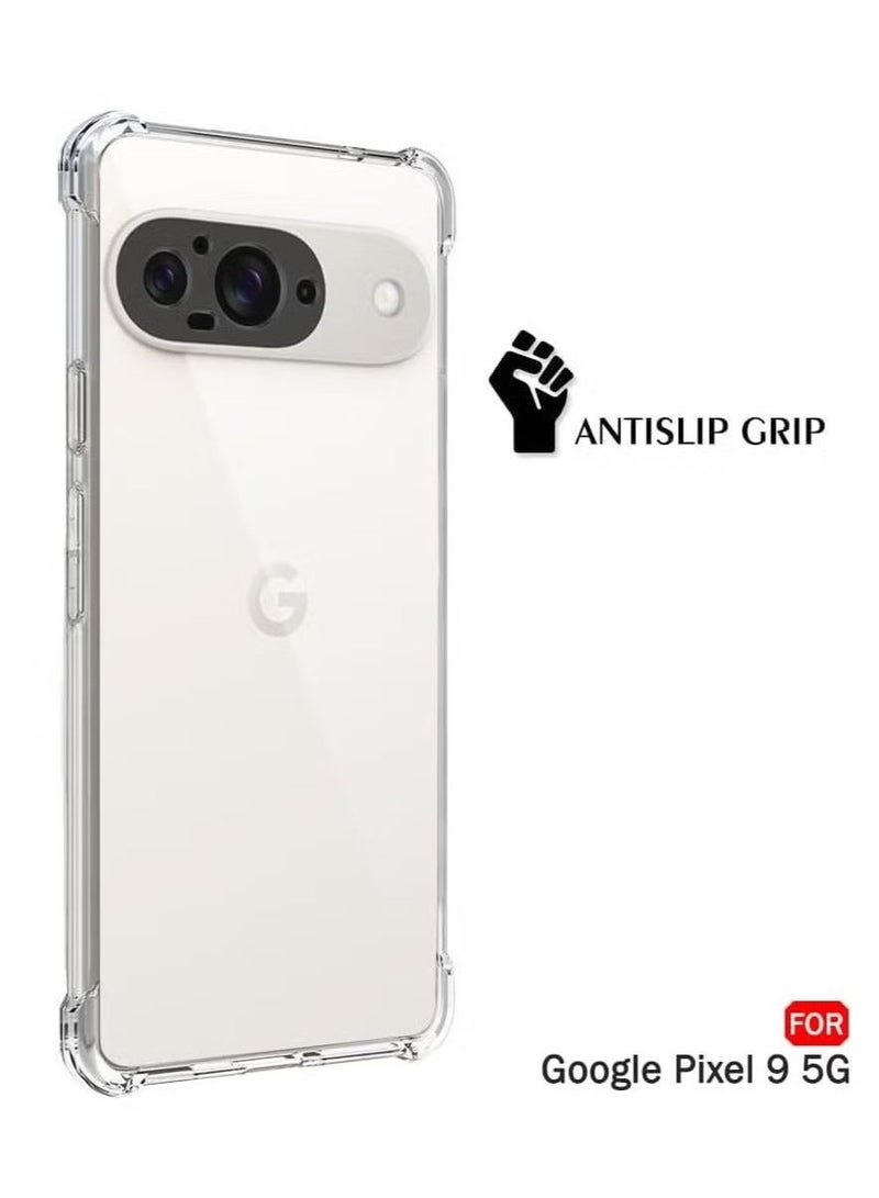 MUNTAQI Google Pixel 9 Case Cover – Shock-Absorbing Bumper with Camera Protection, Crystal Clear Soft TPU Transparent Case for Google Pixel 9 5G - Image 5