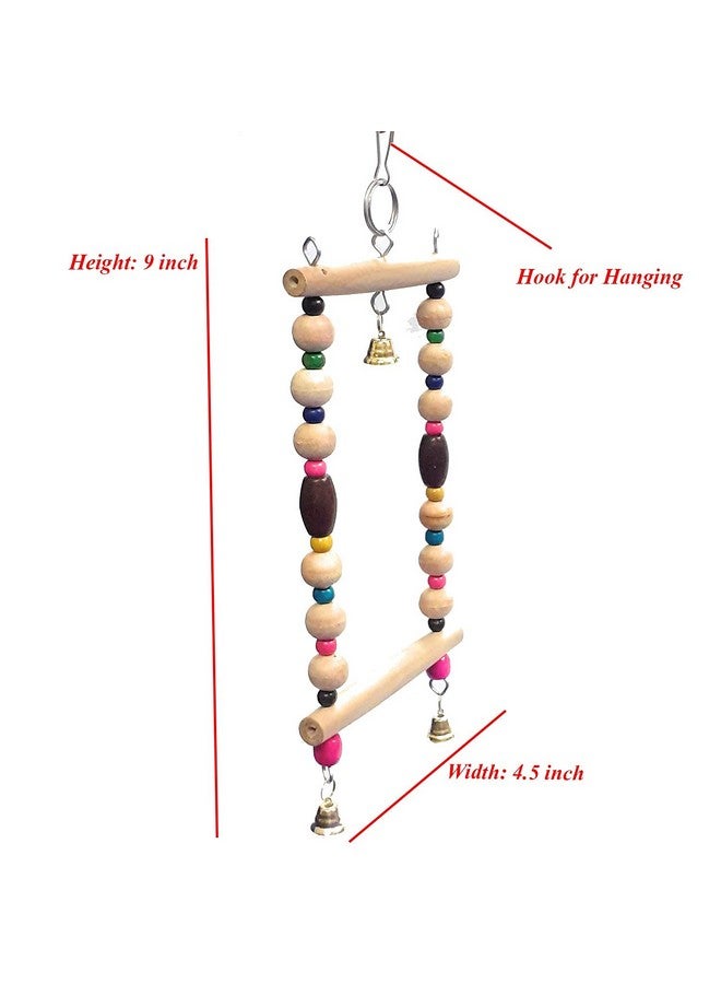 إيميلي بيتس ألعاب أرجوحة إيرد، ألعاب مضغ مع ألعاب قفص معلق للببغاوات الصغيرة، والكوكتيل، والكونيور، والعصافير، والبادجي، والمكاو، والببغاوات، وطيور الحب (متعددة الألوان) - Image 2