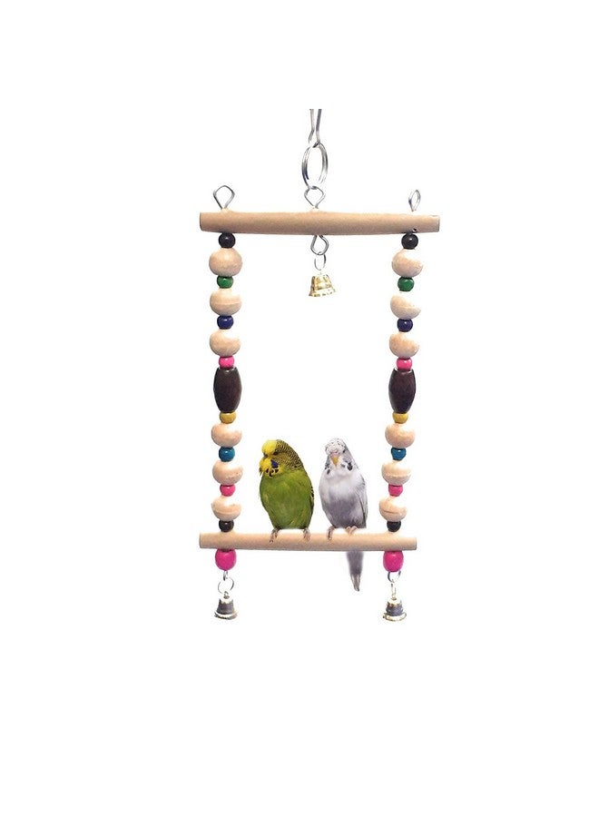 إيميلي بيتس ألعاب أرجوحة إيرد، ألعاب مضغ مع ألعاب قفص معلق للببغاوات الصغيرة، والكوكتيل، والكونيور، والعصافير، والبادجي، والمكاو، والببغاوات، وطيور الحب (متعددة الألوان) - Image 3