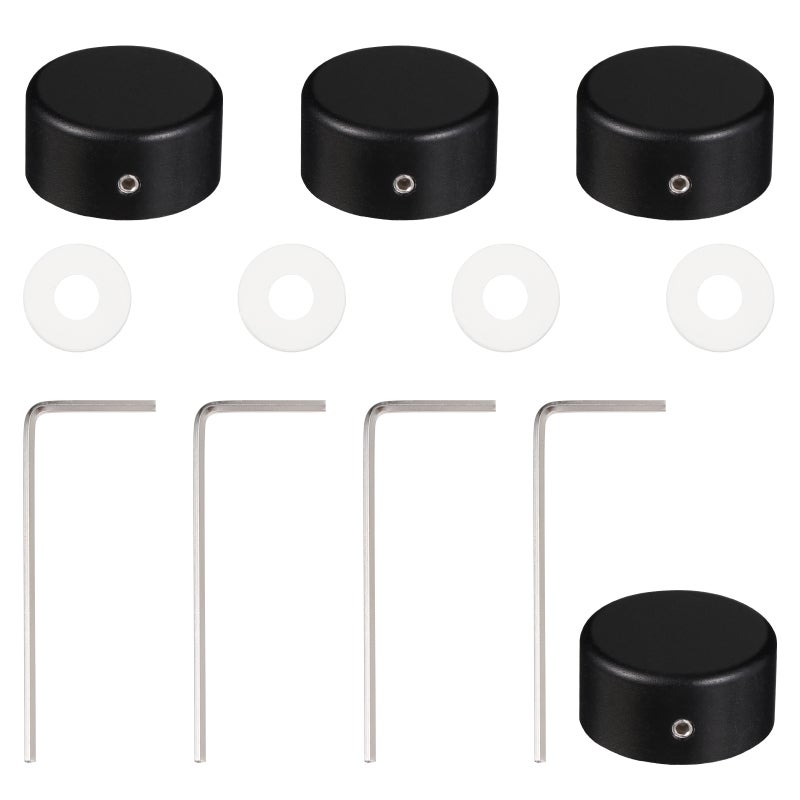 8 Sets Pedal Footswitch Toppers with Screws Pads Effector Protective Button - Image 1