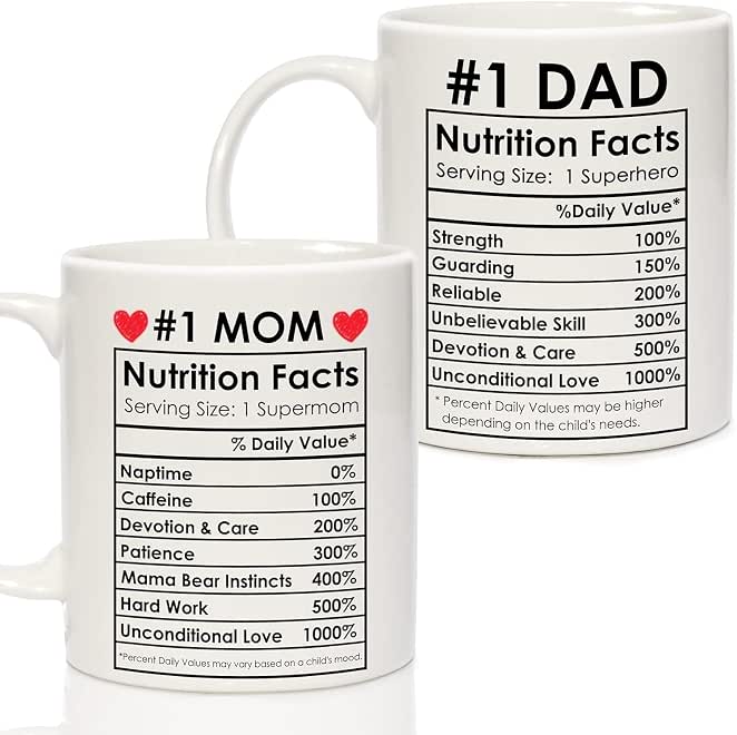 ella - Mom And Dad Coffee Mugs Printed White Coffee Mug | Ceramic Tea Mug | Coffee Mug For Gift | Birthday Gift | Anniversary | Inspirational Quotes, 11Oz