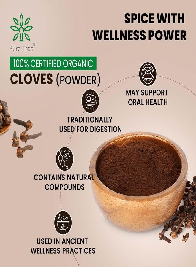Pure Tree Certified Organic Laung Powder | 60 Gm | Glass Jar | Organic Clove Powder | Lavang Powder | Aromatic & Flavorful Ground Clove Spice | Dried Cloves Masala | Lavangam - Image 3