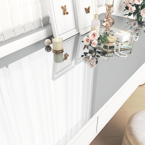 HAPPYMATES DIY Reflective Mirror Stickers Flexible Peel and Stick Wallpaper for Cabinets Self Adhesive sticker for Countertop Furniture Drawer Liner (Silver Refletion wall Sticker, 30cm X 24"inch 2pc) - Image 5