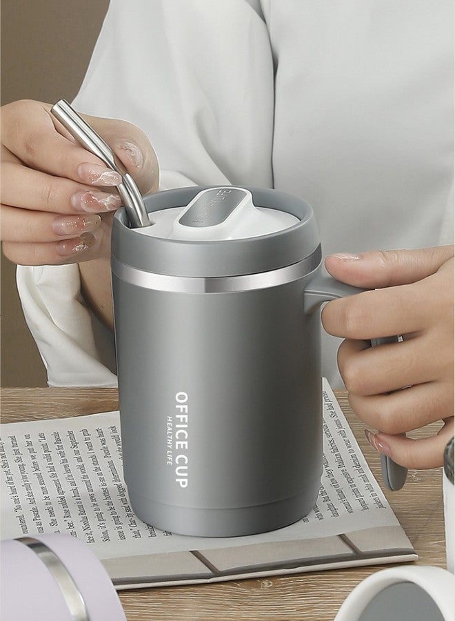 WAOKN Large Capacity Outdoor Handle Straw Mug, Office Home Tea and Coffee Cup with Lid, 304 Stainless Steel Liner Travel Mug, Suitable for Home, Office, Travel and Parties - Image 5