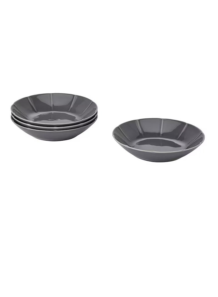 خزف ذو صفيحة عميقة باللون الرمادي - Image 2