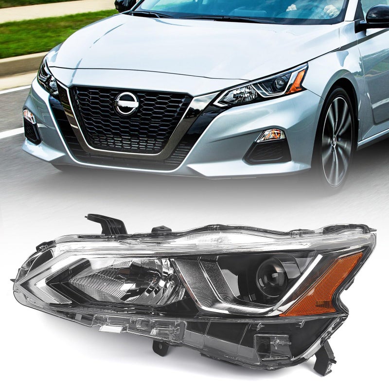 Huray Halogen Headlight Assembly Fit for Nissan Altima 20192022 LH Projector Headlamp wo Bulbs OE Style Replacement for NI2502265 Left Driver Side