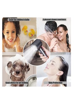 OUYoo OUYoo High Pressure Handheld Shower Head with Cotton Filter, 4 Modes Water Saving Filter, Pause Switch, Luxury Chrome Silver Showerhead for Healthier Bathing Experience.(Silver)  - Image 5