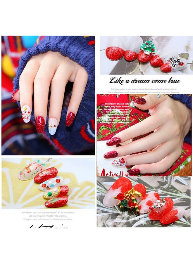 XIELIME - Nail Art Glitter Sequins 6 Boxes Red Crystal Diamond Nail Powder 3D Holographic Nail Art Powder Shiny Flakes Acrylic Nail Glitters Set For Valentine'S Day Nail Decoration Manicure Tips Charms - Image 1