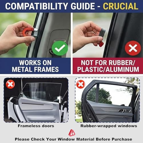 XCBYT Magnetic Car Window Shades for Rear Side Windows, 2 Pack Blackout Car Window Covers for Back Seat Comfort, Reduce Glare & Heat, Car Window Covers for Road Trips & Daily Driving - Image 5