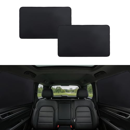 XCBYT Magnetic Car Window Shades for Rear Side Windows, 2 Pack Blackout Car Window Covers for Back Seat Comfort, Reduce Glare & Heat, Car Window Covers for Road Trips & Daily Driving - Image 1