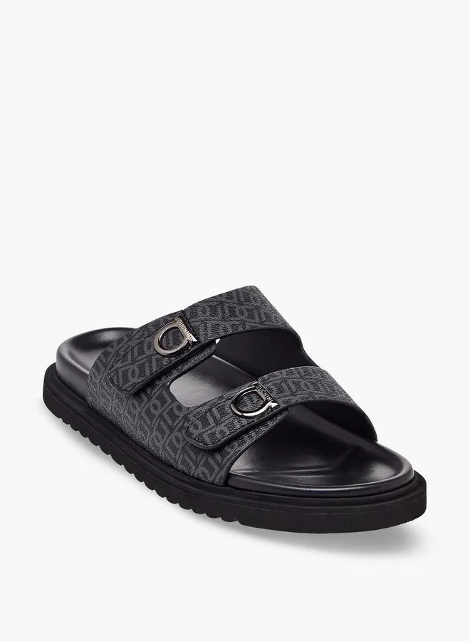 دوتشيني Men Monogram Print Comfort Sandals