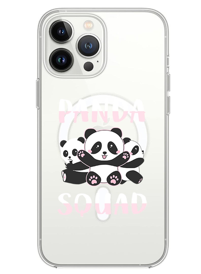 Theodor Magnetic Case for iPhone 14 Pro 6.1-inch Compatible with MagSafe Wireless Charging, Shockproof Phone Bumper Cover Panda squad copy - Image 1