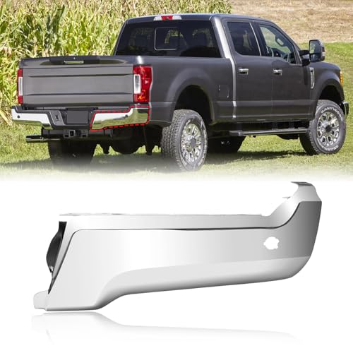 BXZ Rear Bumper End Cap Face Bar Steel Passenger Right w/Sensor Hole for 2017-2022 Ford F250 F350 F450 Super Duty - Image 1