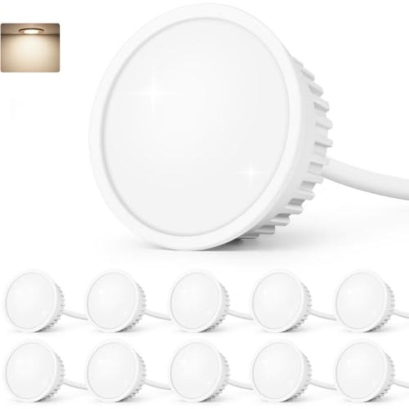 وحدة LED 230 فولت قطر مسطح للغاية 50 × 23 مم للأضواء الكاشفة المثبتة على السطح 5 وات 500 لومن IP44 زاوية شعاع 120 درجة 4000 ك استبدال أبيض محايد قابل للتعتيم مجموعة مصابيح MR16/GU10 - Image 1