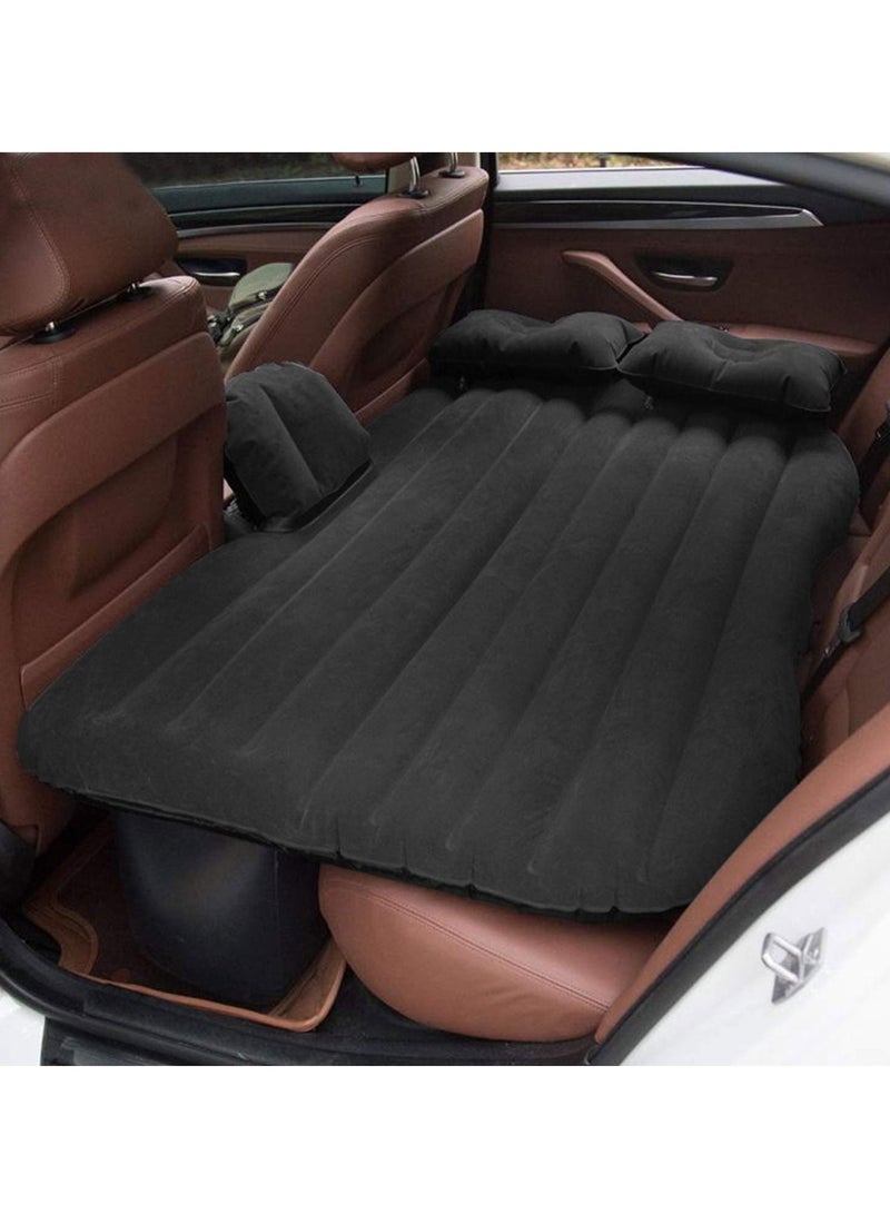 Car Backseat Inflatable Air Mattress Bed with Moto Pump and Two Pillows for Traveling Sleep Rest - Image 1