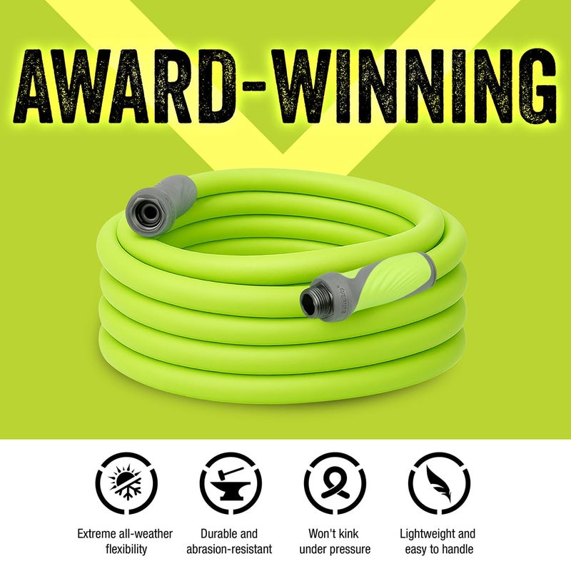 Flexzilla Garden Hose with SwivelGrip, 5/8 in. x 75 ft., Lightweight All-Weather Water Hose, Durable and Flexible, Leak-Free Connections - Image 2