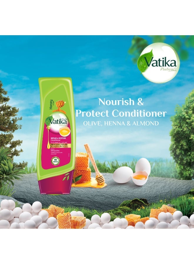 Dabur Repair And Restore Conditioner Enriched With Egg And Honey For Damaged Hair And Splitends 200ml - Image 4