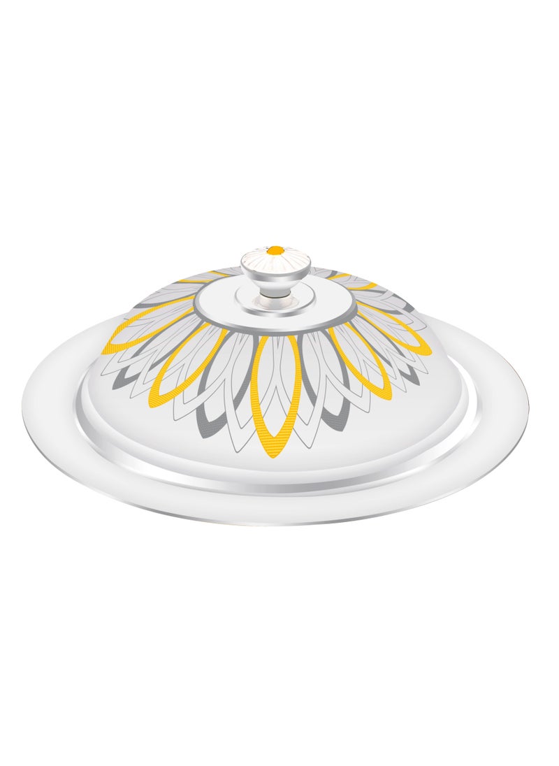 Rathore - Samar Stainless Steel Qouzi Dish Food Tray with Lid 30cm - Image 1