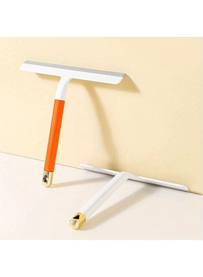 Orange Multi Purpose Silicone Cleaning Scraper Streak Free Bathroom Mirror Window Wiper - Image 5