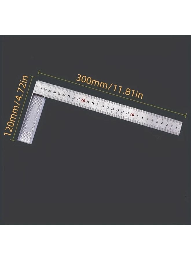 250mm Aluminum Alloy Angle Square Ruler Dual Scale Precision Measuring Tool - Image 5