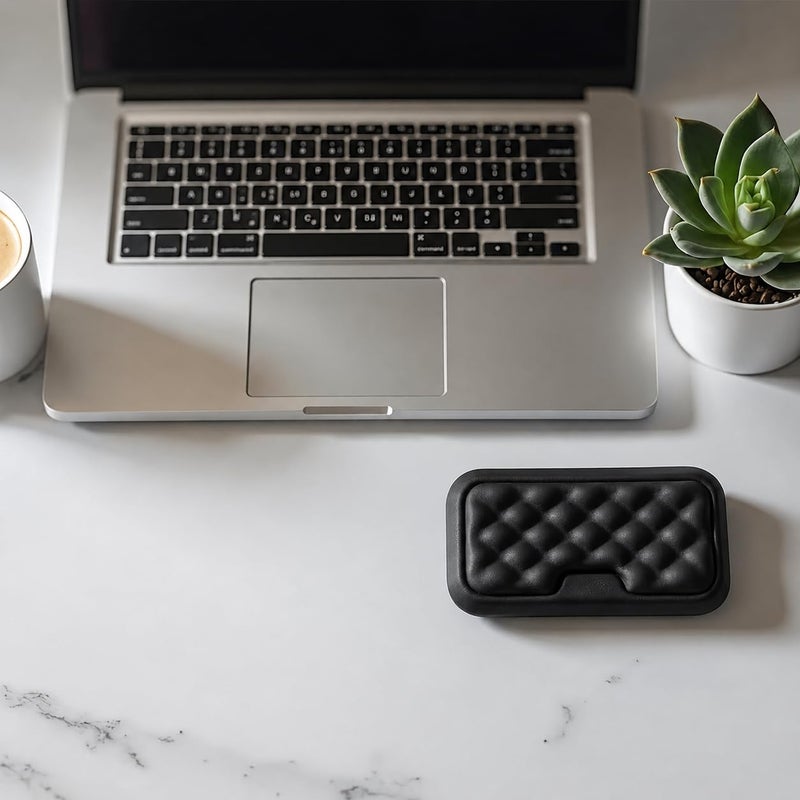 Wrist Hand Rest for Keyboard & Mouse, Ergonomic Memory Foam Wrist Support Pad, Soft Palm Cushion for Computer, Office Desk & Laptop Typing Support (Black) - Image 3