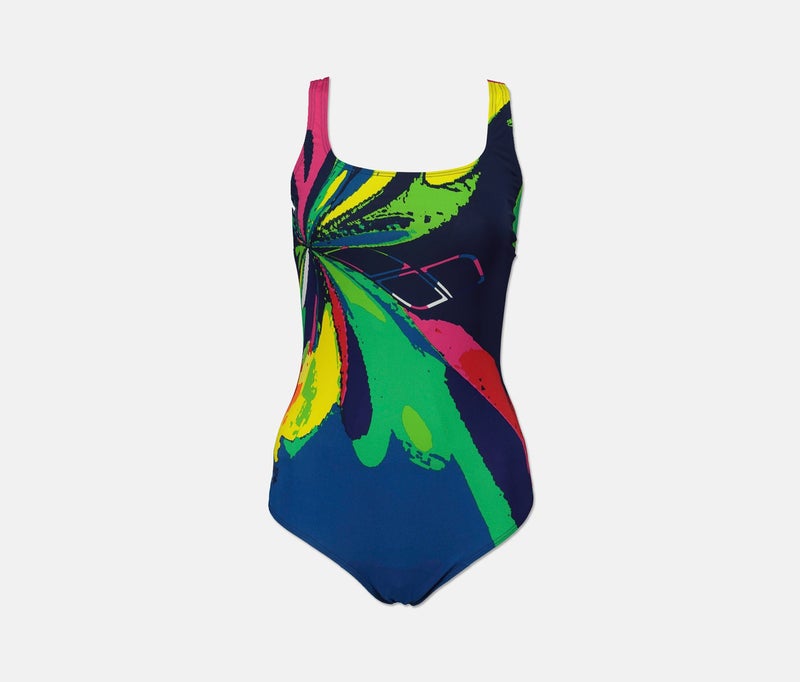 arena Women Nova Swim Pro Back 1pc Swimwear, Navy and Rose  - Image 1