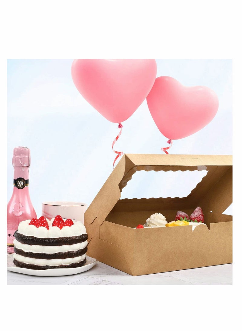 KASTWAVE Cupcake Box 6 Cavities, 10pcs Kraft Paper Standard Cupcakes, Brown Cupcake Containers with Inserts, Food Grade Kraft, for Pastry, Donuts, Cupcake, Brownies, Pies Gift Giving, Cake Carriers - Image 5